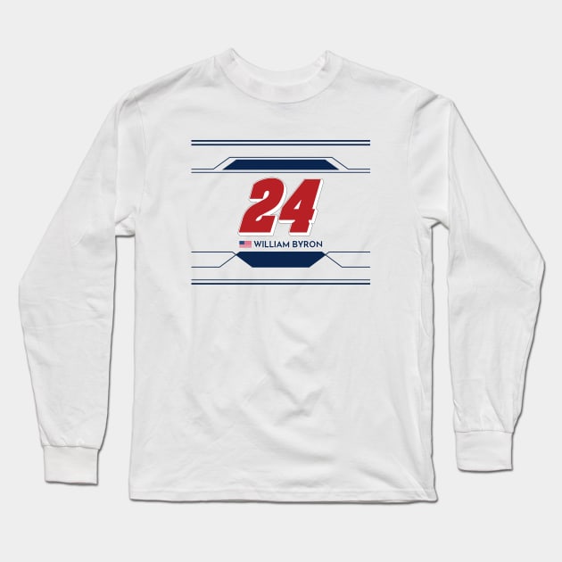 William Byron #24 2023 NASCAR Design Long Sleeve T-Shirt by AR Designs 